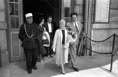 Con Giulietta Masina. Cannes, 1960