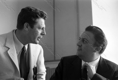 Con Marcello Mastroianni (La Dolce Vita). Cannes, 1960