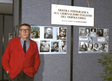 Giancolombo alla mostra fotografica sul giornalismo italiano del dopoguerra