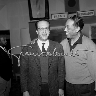 Duke Ellington con il Maestro Oreste Canfora, Milano, 21 febbraio 1963