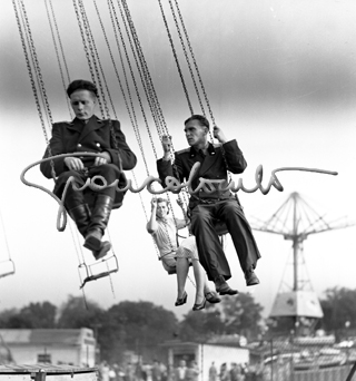 Russian soldiers at Prater, Vienna, 1951