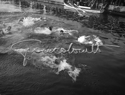 Winter swimming contest. Naviglio, 1949