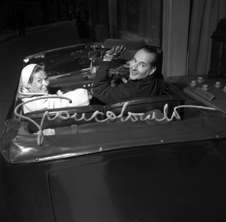 Roberto Rossellini e Ingrid Bergman.  Milano, 1950.
