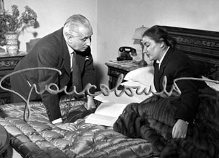 Maria Callas con il marito Gian Battista Meneghini 