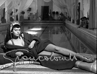 Sophia Loren sul set di Aida. Roma, 1953