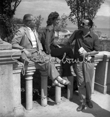L'editore Alberto Mondadori alla Mostra del Cinema. Venezia 1949