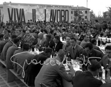 Festa aziendale alla Zignago. Portogruaro (Venezia), 28 agosto 1954