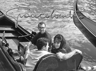 Eddie Fisher e Elizabeth Taylor in gondola. Mostra del Cinema di Veneza, 1961