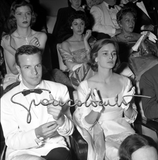 Franco Zeffirelli e Lucia Bosè. Mostra del Cinema di Venezia, 1954