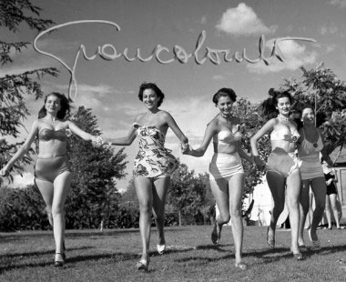 Concorso di Miss Italia. Al centro Sophia Loren. Salsomaggiore, 1950