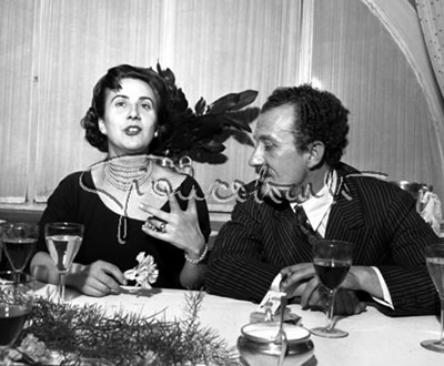 Camilla Cederna e Giancarlo Fusco. Milano, 1953