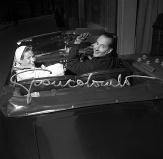 Roberto Rossellini e Ingrid Bergman.  Milano, 1950.